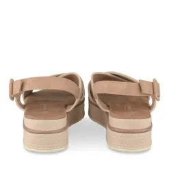 Sandales BEIGE Femme Motif Uni Boucle