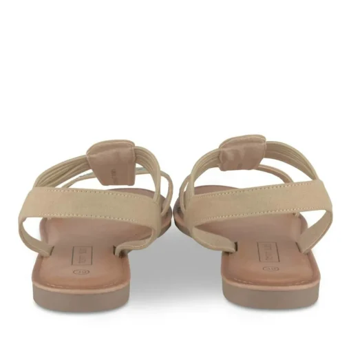 Sandales BEIGE Femme Motif Clouté Elastique