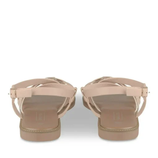 Sandales BEIGE Femme Motif Paillettes Boucle