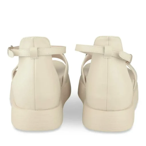 Sandales BEIGE Femme Motif Chaîne Boucle