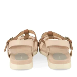 Sandales BEIGE Femme Motif Uni Boucle
