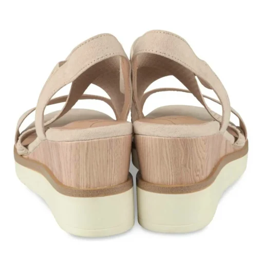 Sandales BEIGE Femme Motif Uni Elastique