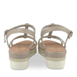 Sandales BEIGE Femme Motif Animal Boucle