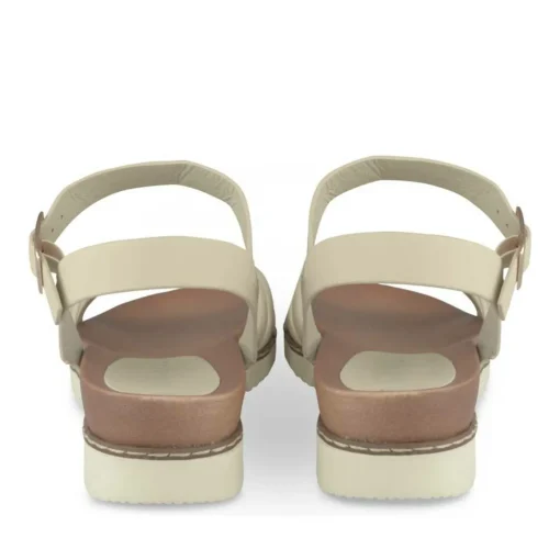 Sandales BEIGE Femme Motif Paillettes Boucle