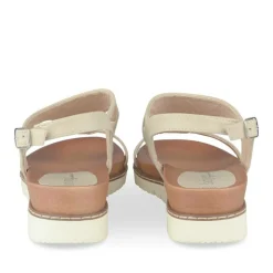 Sandales BEIGE Femme Motif Uni Boucle