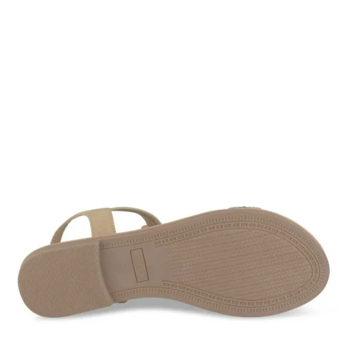 Sandales BEIGE Femme Motif Clouté Elastique