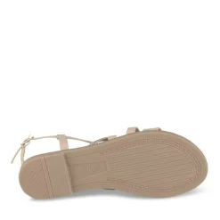 Sandales BEIGE Femme Motif Paillettes Boucle
