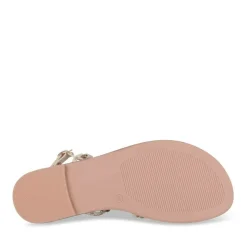 Sandales BEIGE Femme Motif Tressé Boucle