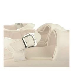 Sandales BEIGE Femme Motif Uni Boucle