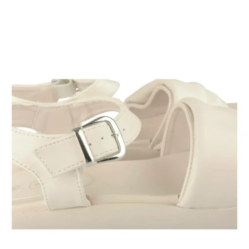 Sandales BEIGE Femme Motif Uni Boucle