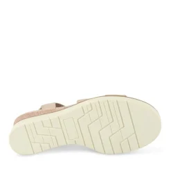 Sandales BEIGE Femme Motif Uni Elastique