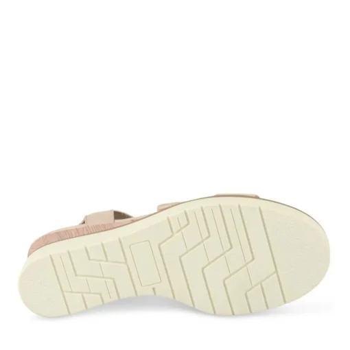 Sandales BEIGE Femme Motif Uni Elastique