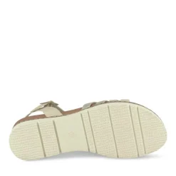 Sandales BEIGE Femme Motif Paillettes Boucle