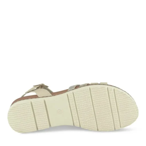 Sandales BEIGE Femme Motif Paillettes Boucle