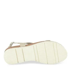 Sandales BEIGE Femme Motif Uni Boucle