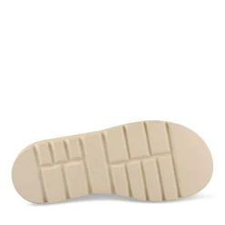 Sandales BEIGE Femme Motif Uni Boucle