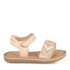 Sandales BEIGE Fille CUIR Motif Perle Scratch