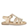 Sandales BEIGE Fille CUIR Motif Iridescent Boucle