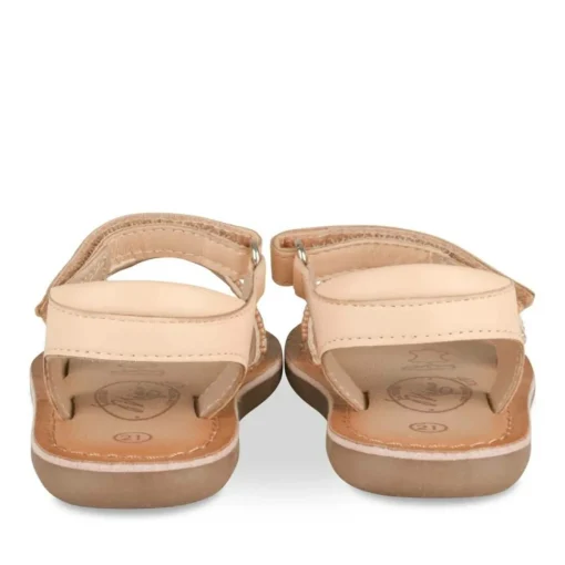 Sandales BEIGE Fille CUIR Motif Perle Scratch