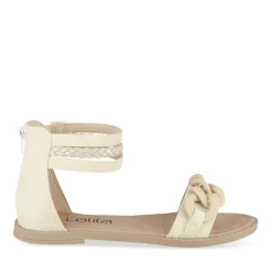 Sandales BEIGE Fille Motif Chaîne Fermeture éclair