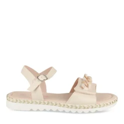 Sandales BEIGE Fille Motif Chaîne Scratch