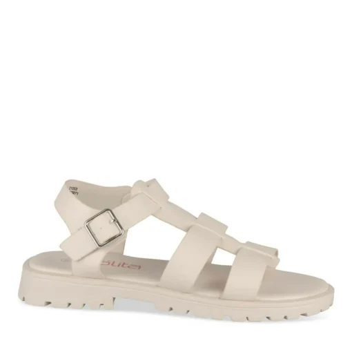 Sandales BEIGE Fille Motif Uni Boucle