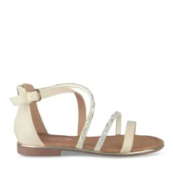 Sandales BEIGE Fille Motif Paillettes Fermeture éclair