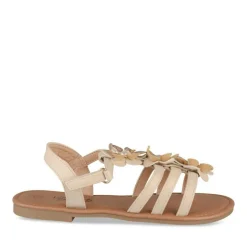 Sandales BEIGE Fille Motif Fleuri A Enfiler
