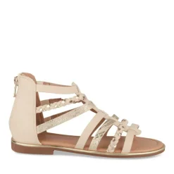 Sandales BEIGE Fille Motif Tressé Fermeture éclair
