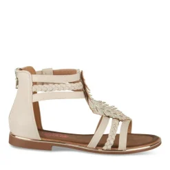 Sandales BEIGE Fille Motif Paillettes Fermeture éclair