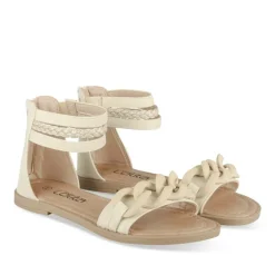 Sandales BEIGE Fille Motif Chaîne Fermeture éclair