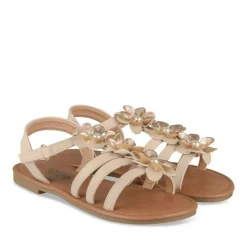 Sandales BEIGE Fille Motif Fleuri A Enfiler