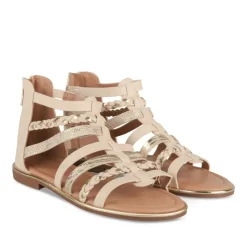 Sandales BEIGE Fille Motif Tressé Fermeture éclair