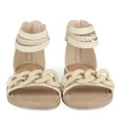 Sandales BEIGE Fille Motif Chaîne Fermeture éclair