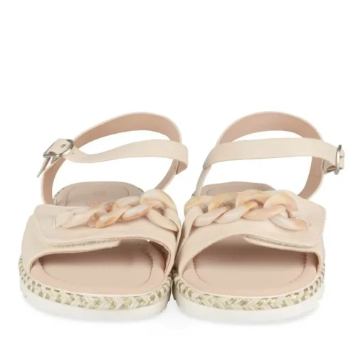Sandales BEIGE Fille Motif Chaîne Scratch