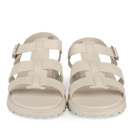 Sandales BEIGE Fille Motif Uni Boucle