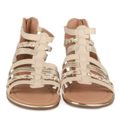 Sandales BEIGE Fille Motif Tressé Fermeture éclair