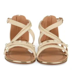 Sandales BEIGE Fille Motif Perle Fermeture éclair