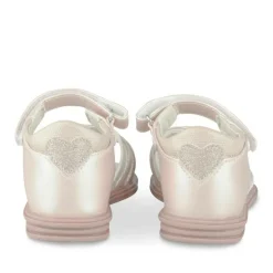 Sandales BEIGE Fille Motif Coeurs Scratch