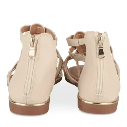 Sandales BEIGE Fille Motif Tressé Fermeture éclair