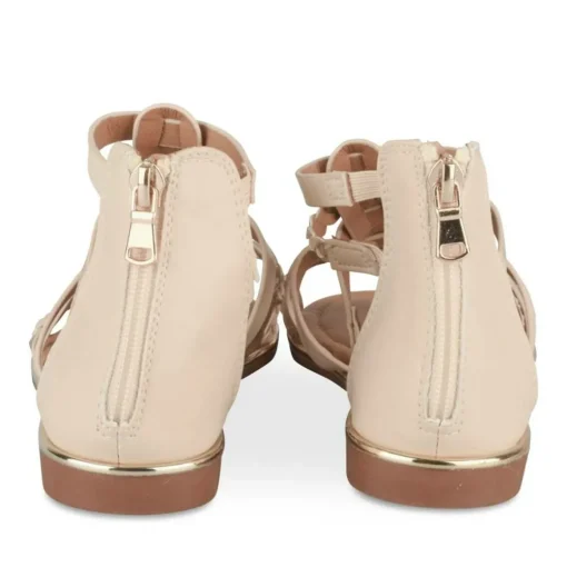 Sandales BEIGE Fille Motif Tressé Fermeture éclair