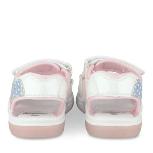 Sandales BEIGE Fille Motif A Pois Scratch