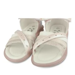 Sandales BEIGE Fille Motif Coeurs Scratch