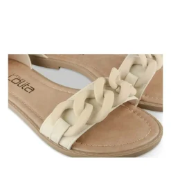 Sandales BEIGE Fille Motif Chaîne Fermeture éclair