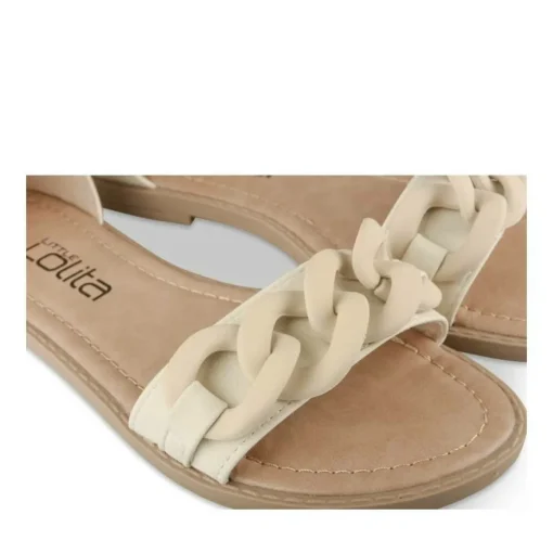 Sandales BEIGE Fille Motif Chaîne Fermeture éclair