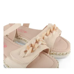 Sandales BEIGE Fille Motif Chaîne Scratch