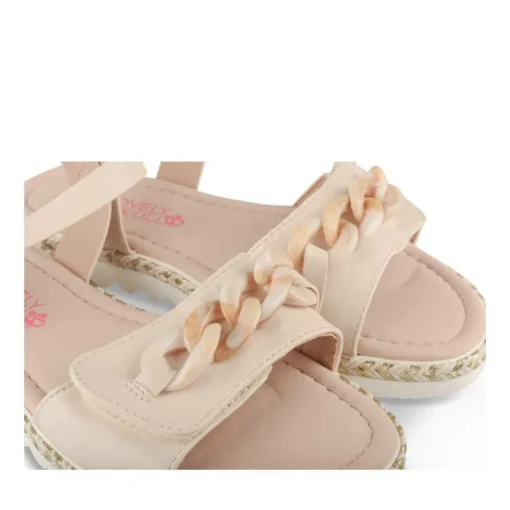 Sandales BEIGE Fille Motif Chaîne Scratch