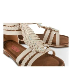 Sandales BEIGE Fille Motif Paillettes Fermeture éclair