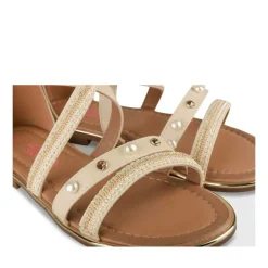 Sandales BEIGE Fille Motif Perle Fermeture éclair