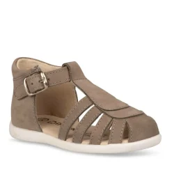Sandales BEIGE Garçon CUIR Boucle